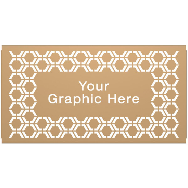 A brown hexagonal panel with a white sand pattern.
