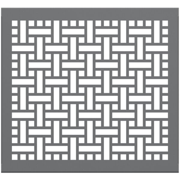 A grey square with a pattern of white rectangles.