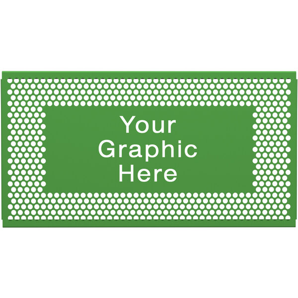 A white and green SelectSpace partition panel with a circle pattern in white.
