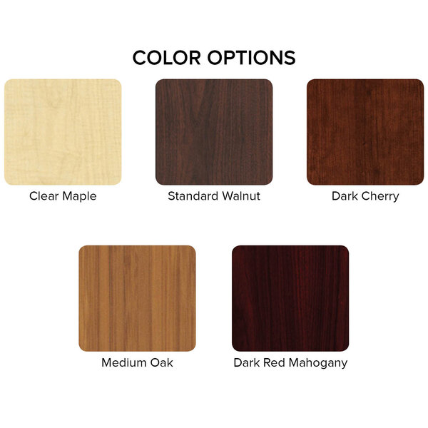 A close-up of a wood surface on a Vollrath Induction Buffet Table.