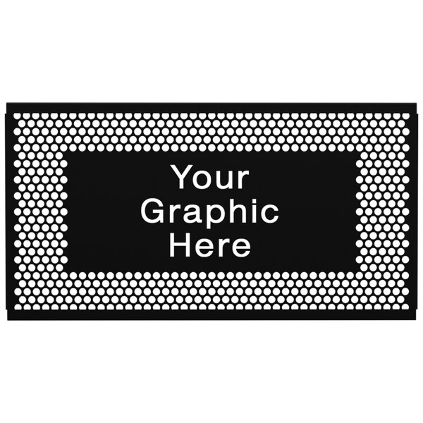 A black SelectSpace partition panel with white circle pattern.