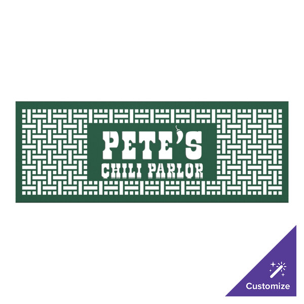 A green rectangular SelectSpace partition panel with a white square weave pattern.