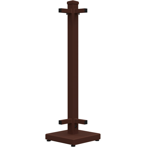 a brown rectangular object with a white background