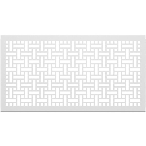 A white rectangular SelectSpace partition panel with a square weave pattern in black lines.