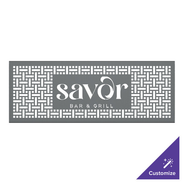 A grey SelectSpace partition panel with a white square weave pattern.