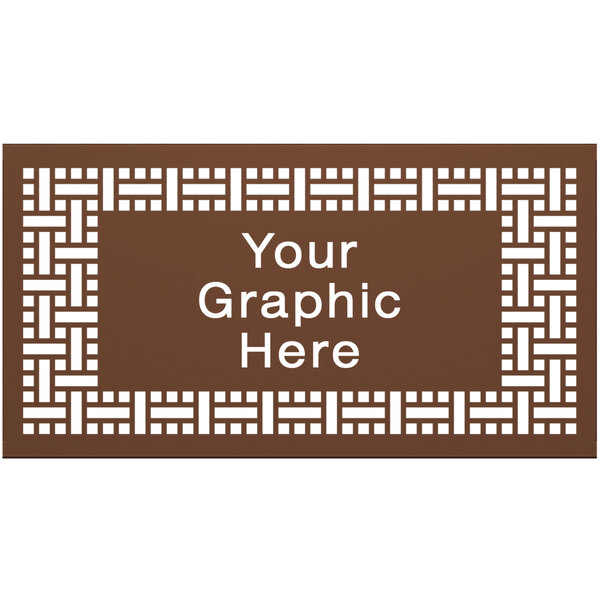 A brown square weave patterned partition panel.