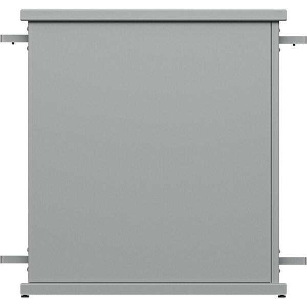 A white rectangular SelectSpace planter with a gray rectangle top cut-out.