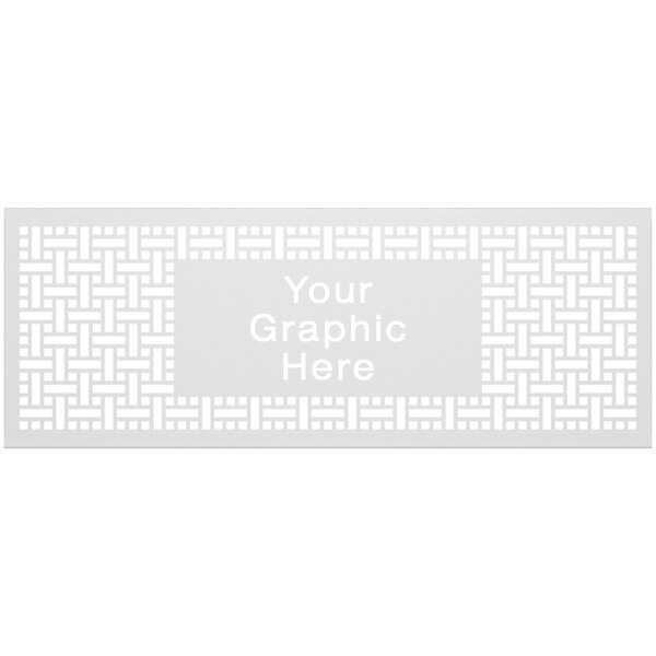 A white rectangular SelectSpace partition panel with a square weave pattern.