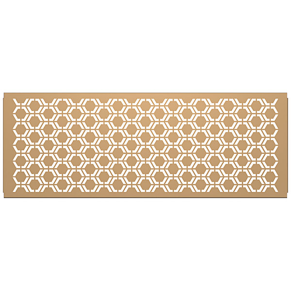 A brown and white hexagonal patterned partition panel.