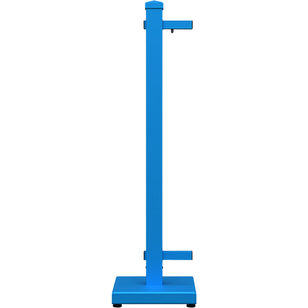 a blue rectangular object with a white background