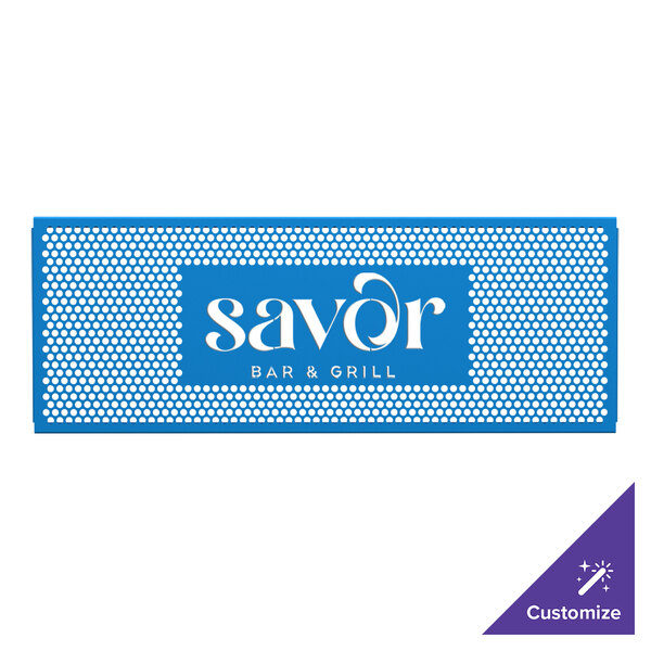 A sky blue SelectSpace partition panel with white circle pattern.