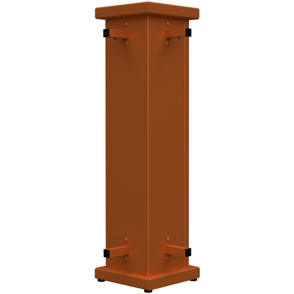 a brown rectangular object with a white background