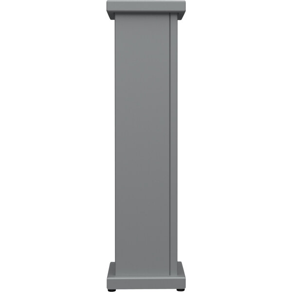 a grey rectangular object with a black top