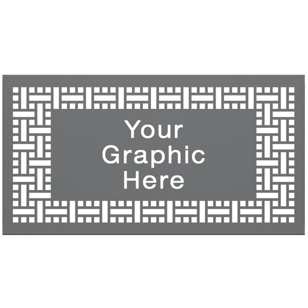 A grey rectangular SelectSpace partition panel with a white square weave pattern.