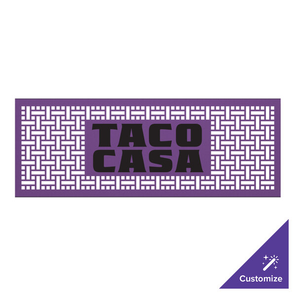 A purple square SelectSpace partition panel with a black weave pattern.