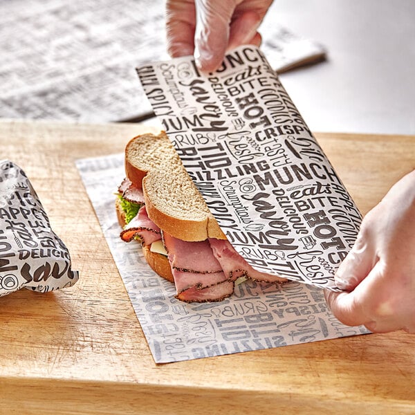Choice 12 x 12 Newspaper Print Deli Sandwich Wrap Paper - 1000/Case