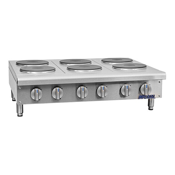 Imperial Range IHPA-6-36-E 36" Electric 6 Burner Hot Plate - 240V, 3 Phase