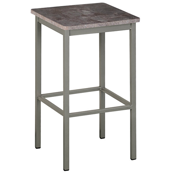 a stool with a marble top