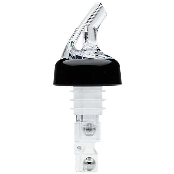 A Franmara black and clear bottle stopper.