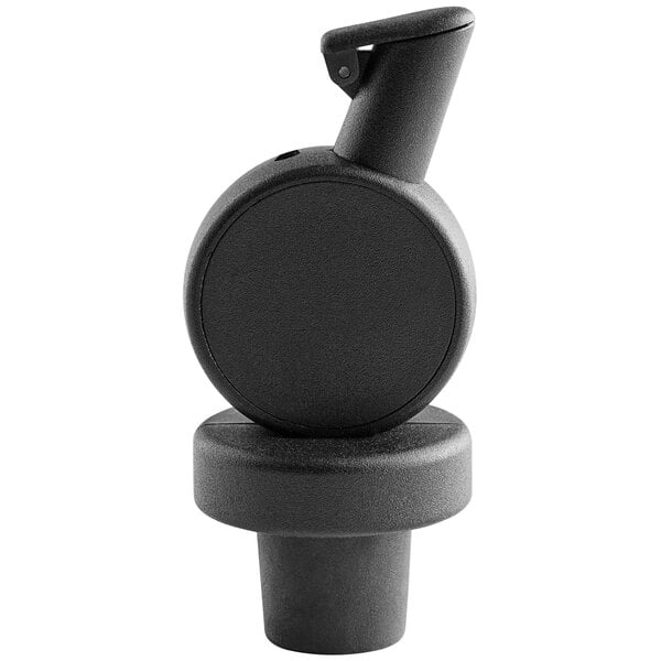 a close-up of a black round object