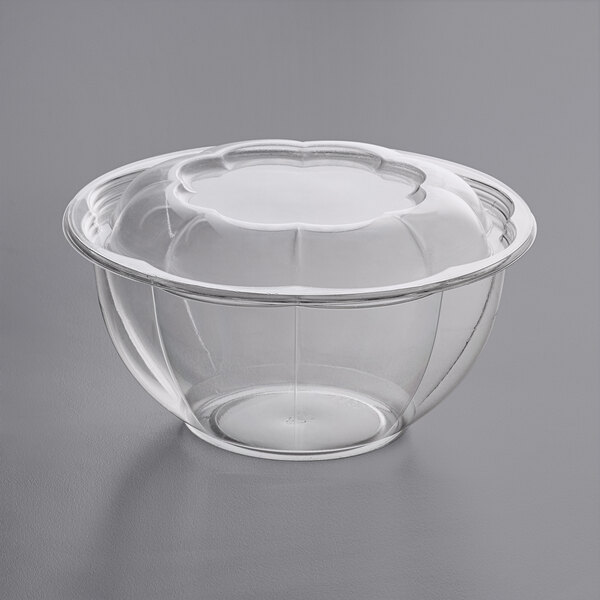 32oz Salad Bowls To-Go with Lids 150 Count Clear Plastic Disposable Containers 