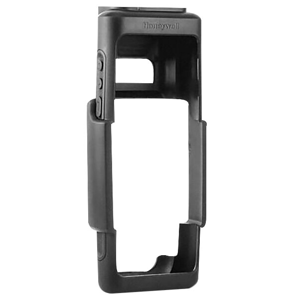 a black rectangular object with a white background