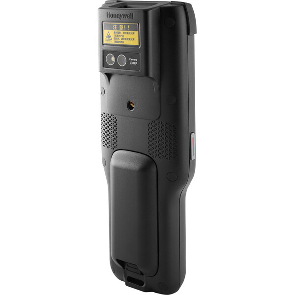 A black Honeywell EDA61K handheld computer with a screen.