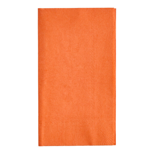 Choice 15" x 17" Orange 2-Ply Paper Dinner Napkin - 1,000/Case