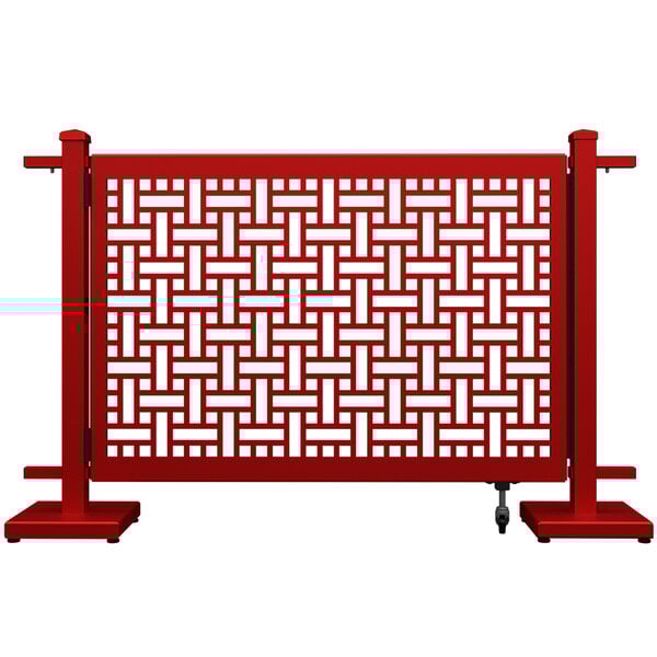 a red and white rectangular object