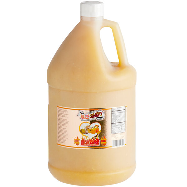a jug of orange liquid