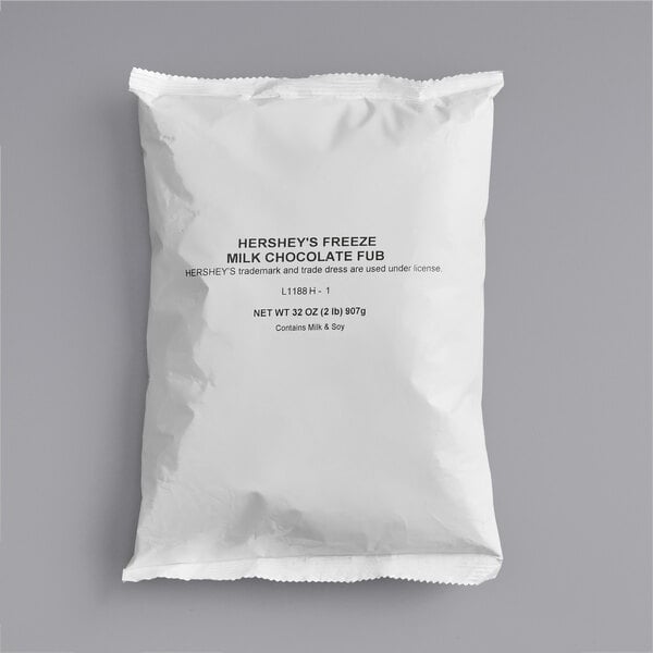 A white package of Hershey's Freeze Milk Chocolate Mix with black text.