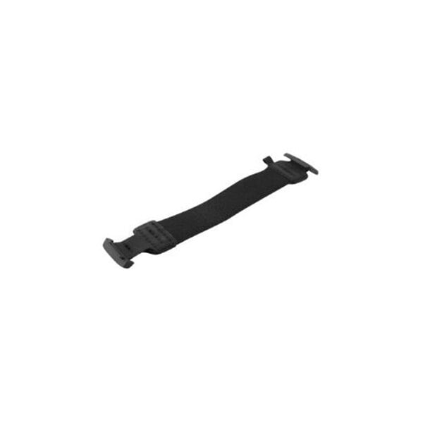 A black Honeywell hand strap with a metal clasp.