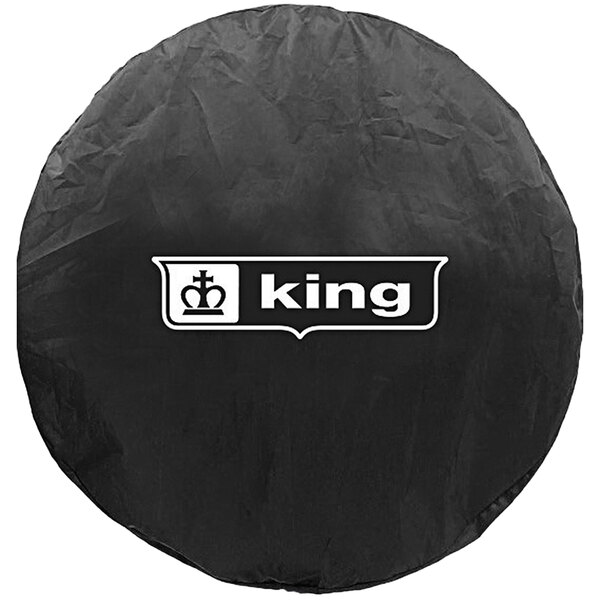 A black tire cover with a black circle and white text that says "King Electric"