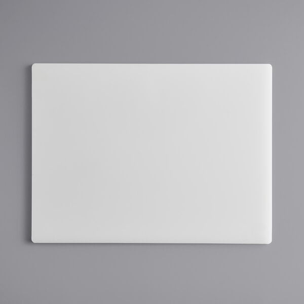 Commercial White Plastic HDPE Cutting Board - 24 x 18 x 1/2