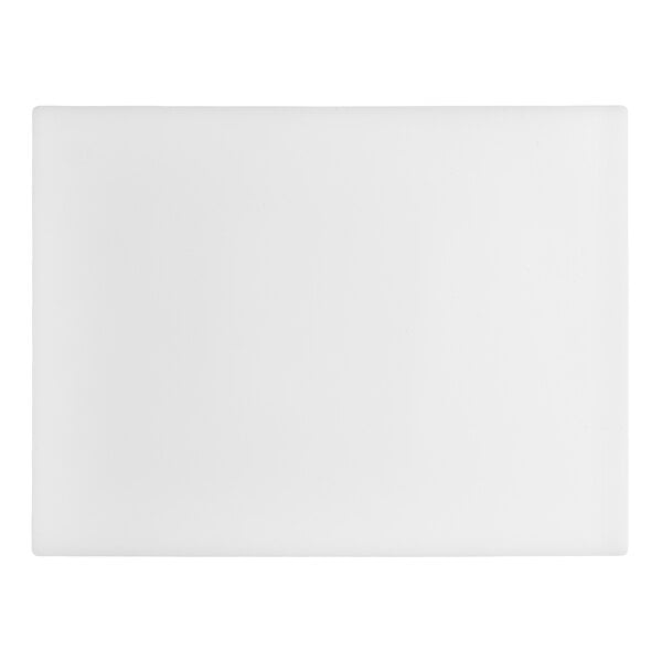 A rectangular white polyethylene cutting board.