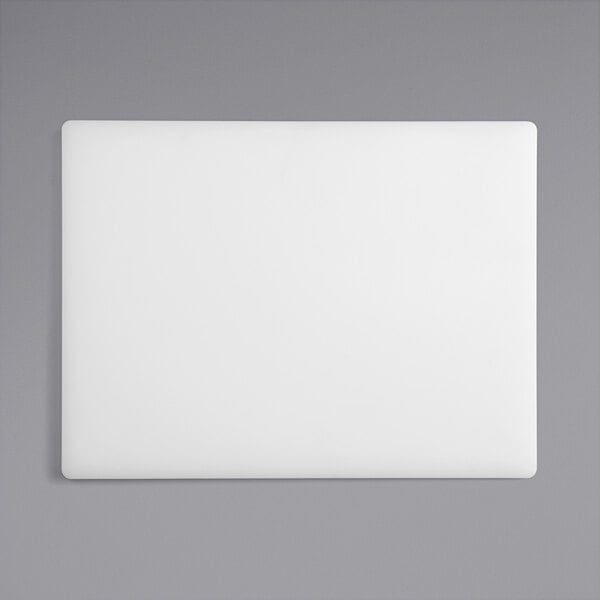 Choice 20 x 15 x 3/4 White Polyethylene Cutting Board