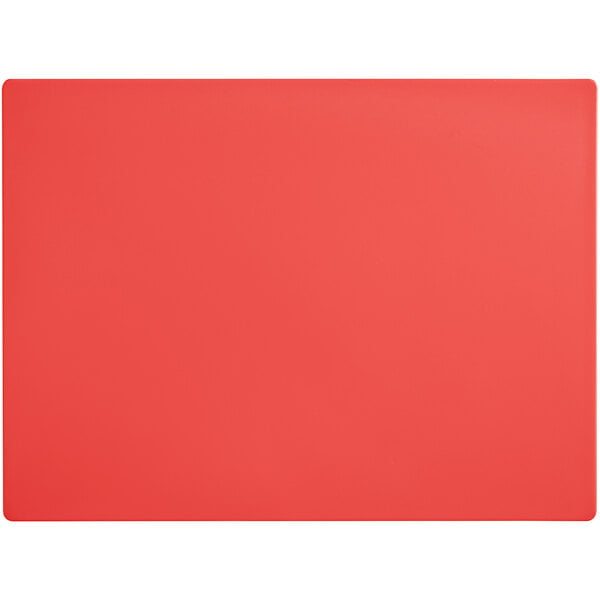 Choice 24" x 18" x 1/2" Red Polyethylene Cutting Board