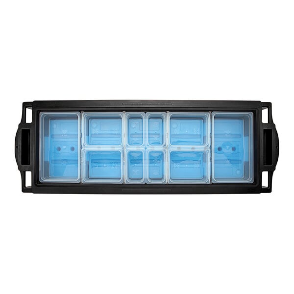 a plastic containers in a black box