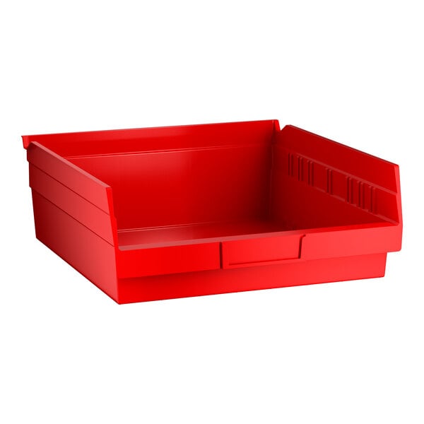 Regency Red Shelf Bin, 11 5/8" x 11 1/8" x 4" - 8/Case