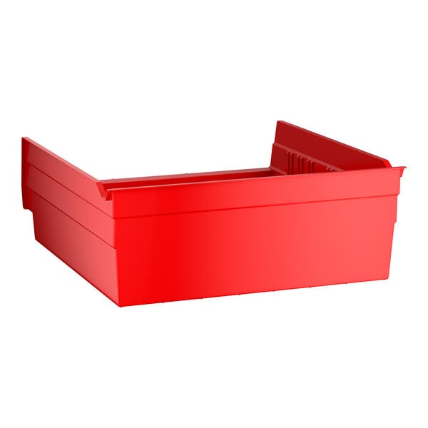 Regency Red Shelf Bin, 11 5/8" x 11 1/8" x 4" - 8/Case