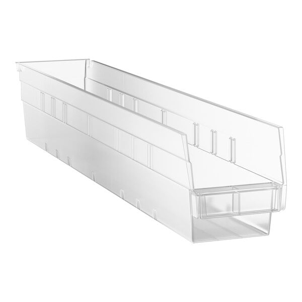 Regency Clear Shelf Bin, 23 5/8" x 4 1/8" x 4" - 16/Case