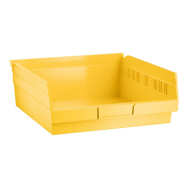 Regency Yellow Shelf Bin, 11 5/8" x 11 1/8" x 4" - 8/Case