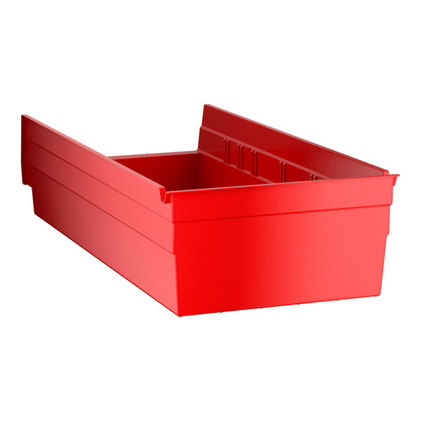 Regency Red Shelf Bin, 17 7/8" x 8 3/8" x 4" - 10/Case