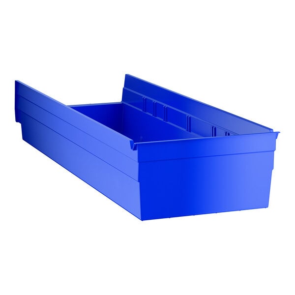 Regency Blue Shelf Bin, 23 5/8" x 8 3/8" x 4" - 6/Case