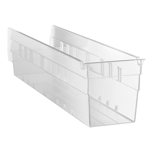 Regency Clear Shelf Bin, 17 7/8" x 4 1/8" x 4" - 20/Case