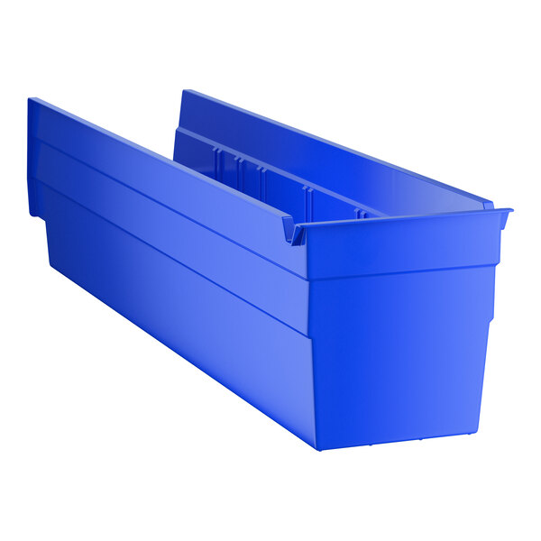 Regency Blue Shelf Bin, 17 7/8" x 4 1/8" x 4" - 20/Case
