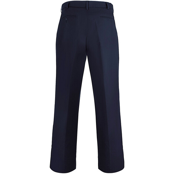 Henry Segal navy pleated front suit pants with a buttoned waist.