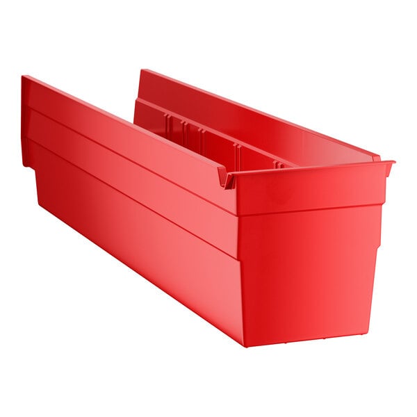 Regency Red Shelf Bin, 17 7/8" x 4 1/8" x 4" - 20/Case