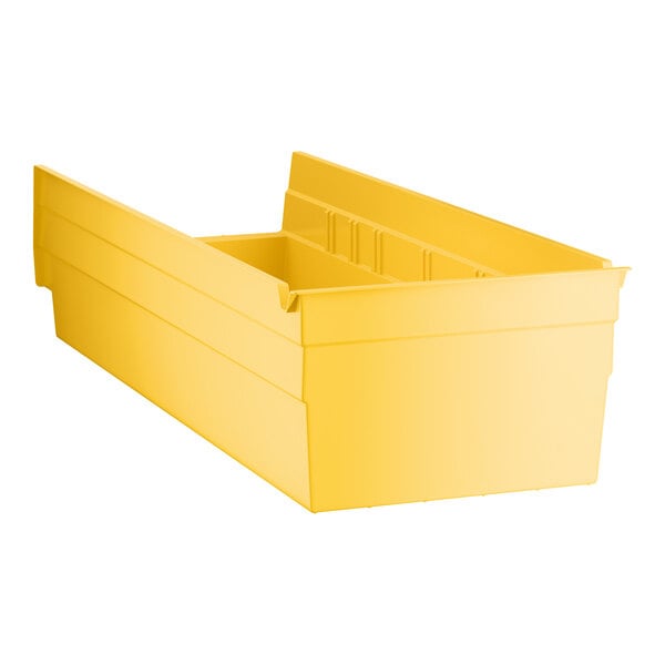 Regency Yellow Shelf Bin, 17 7/8" x 6 5/8" x 4" - 20/Case