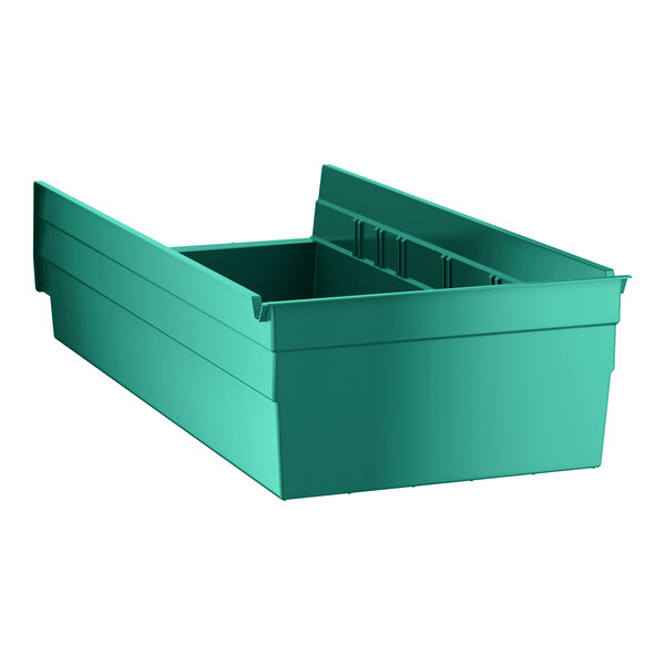 Regency Green Shelf Bin, 17 7/8" x 8 3/8" x 4" - 10/Case